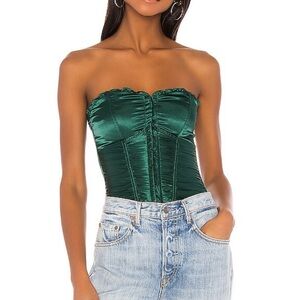 Superdown green corset going out top in size small!